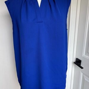 Elegant Blue Sleeveless Top